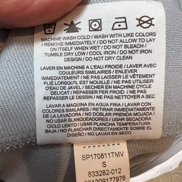 Nike Top Pullover Golf Dri Fit Mens Small Gray Logo 1/4 Zip Long Sleeve Shirt - Picture 10 of 11